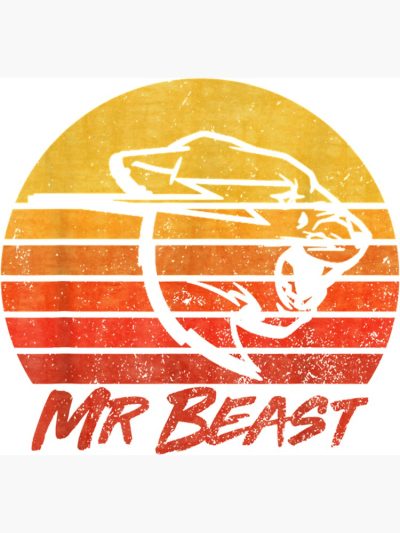 Mr Beast Funny Mr Gaming Sunset Silhouette Shower curtain Official Mr Beast Shop Merch