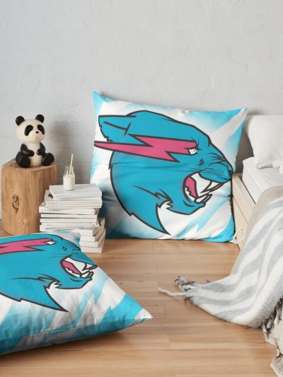 Mr Beast  Throw pillow Official Mr Beast Shop Merch