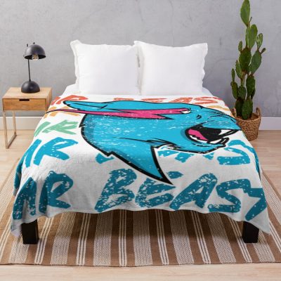 Retro Vintage Mr Beast Funny Blanket Official Mr Beast Shop Merch