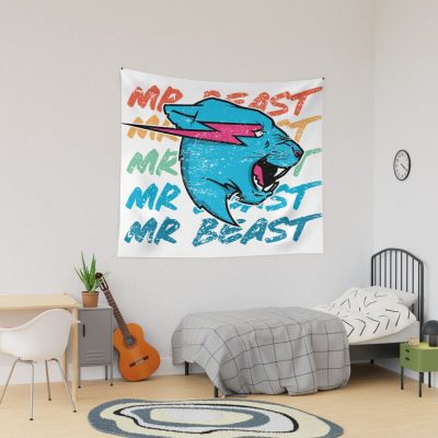 Retro Vintage Mr Beast Funny Tapestries Official Mr Beast Shop Merch